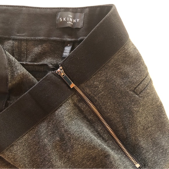 WHBM Ponte Charcoal Gray Comfort Side-Zip Ankle Pants (6) - Picture 12 of 15